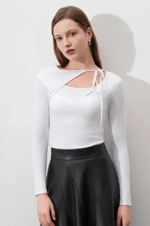 Reina Viscose Slim Fit Long Sleeve Top