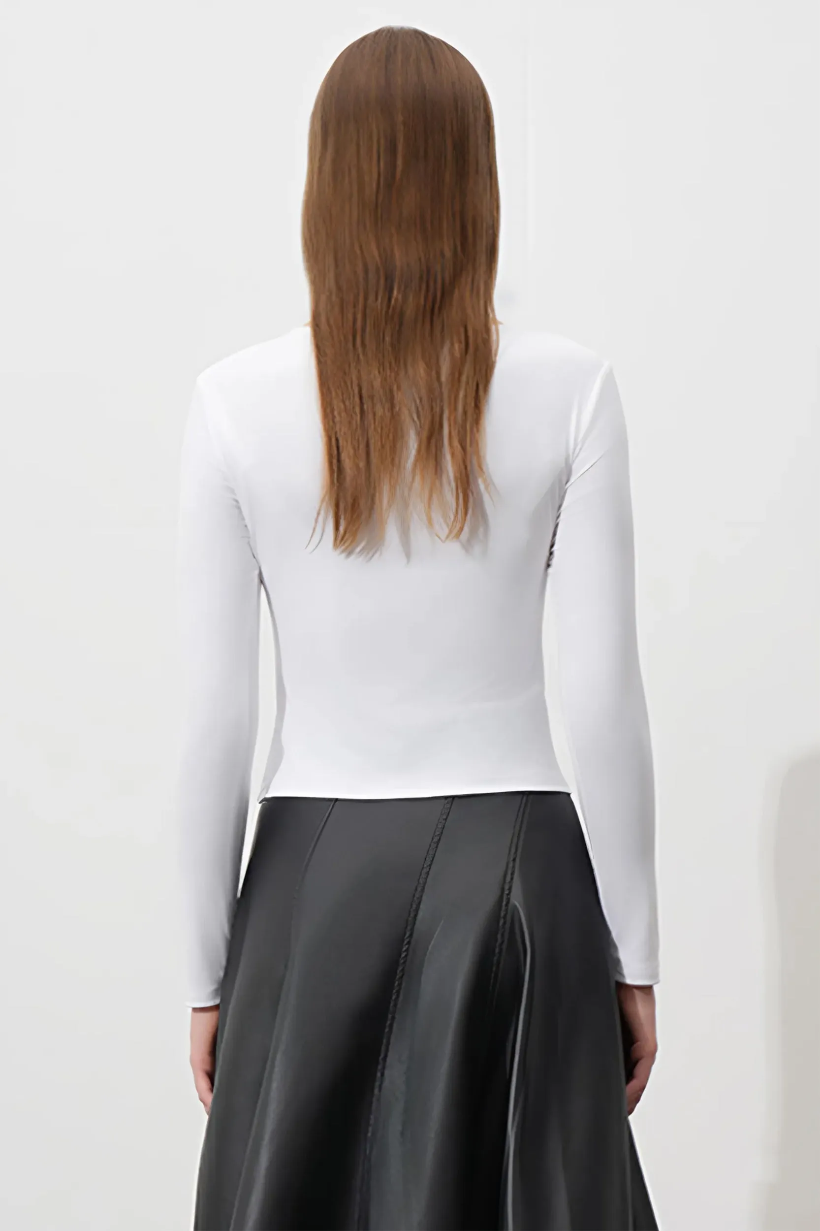 Reina Viscose Slim Fit Long Sleeve Top