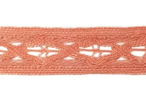 Rust Red Crochet Cotton Lace