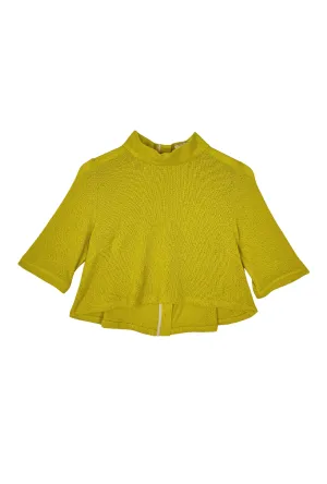 SAMPLE - Twiggy Top - Chartreuse Knit