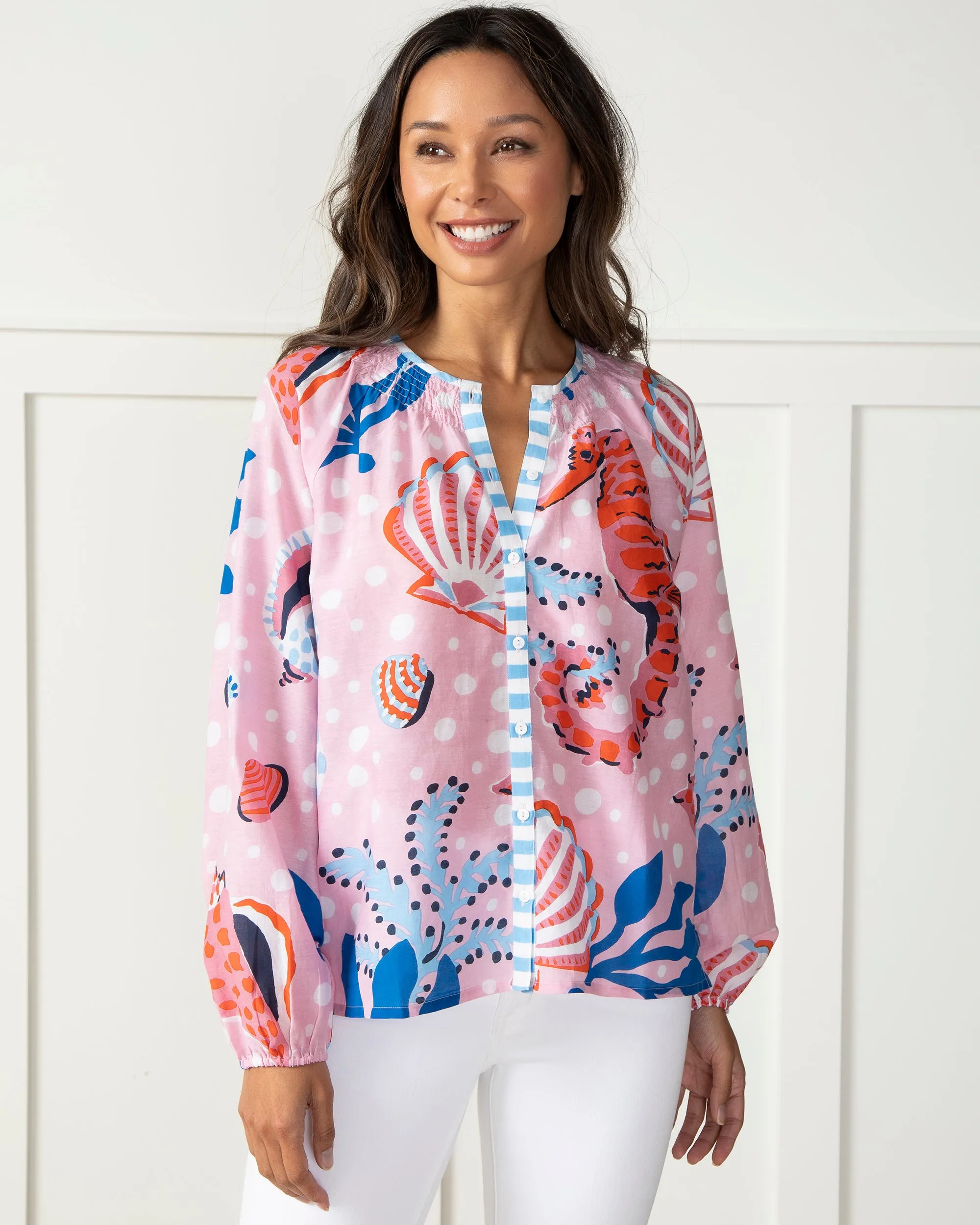 Seahorse Haven - Step Ashore Blouse - Vintage Convertible