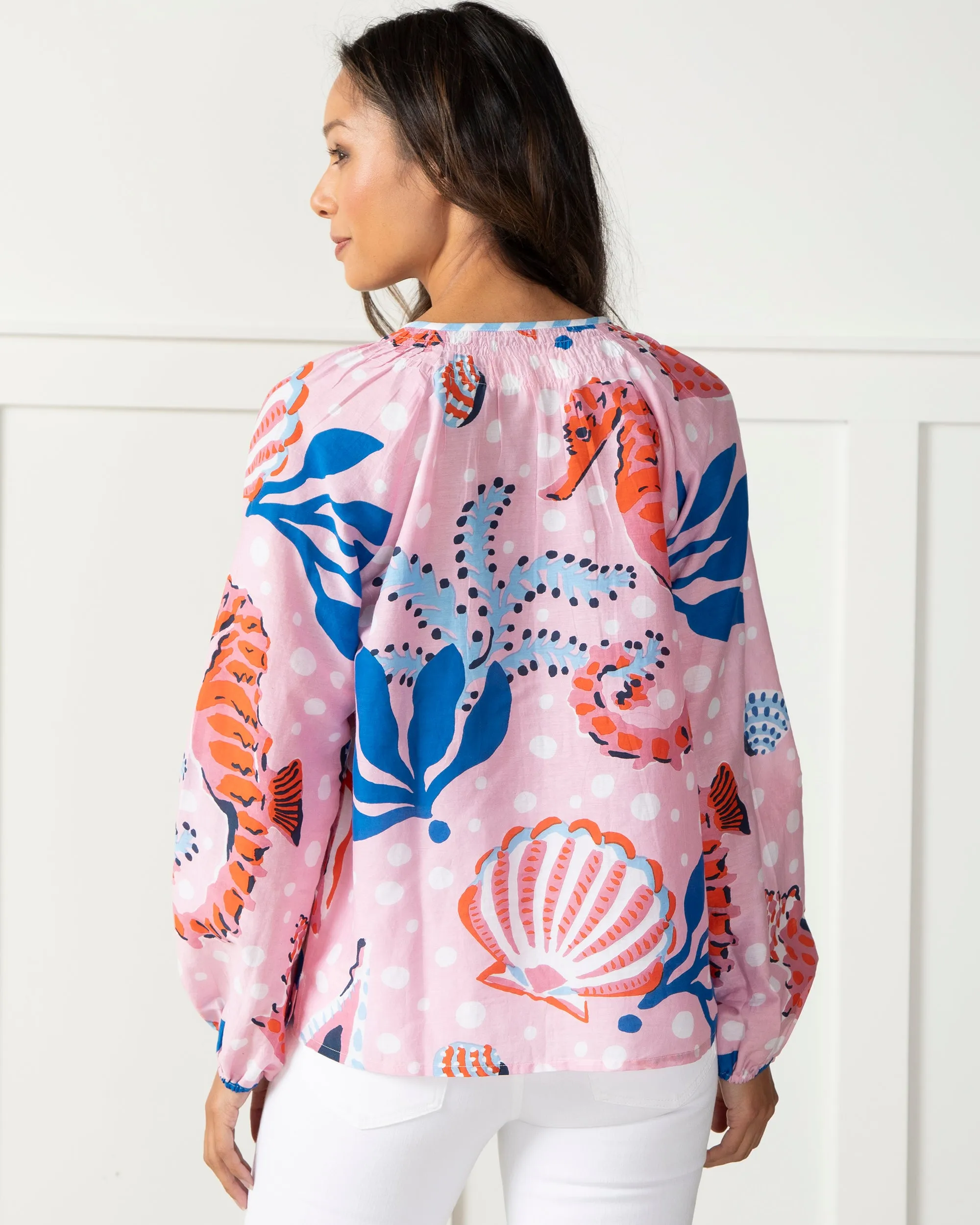 Seahorse Haven - Step Ashore Blouse - Vintage Convertible