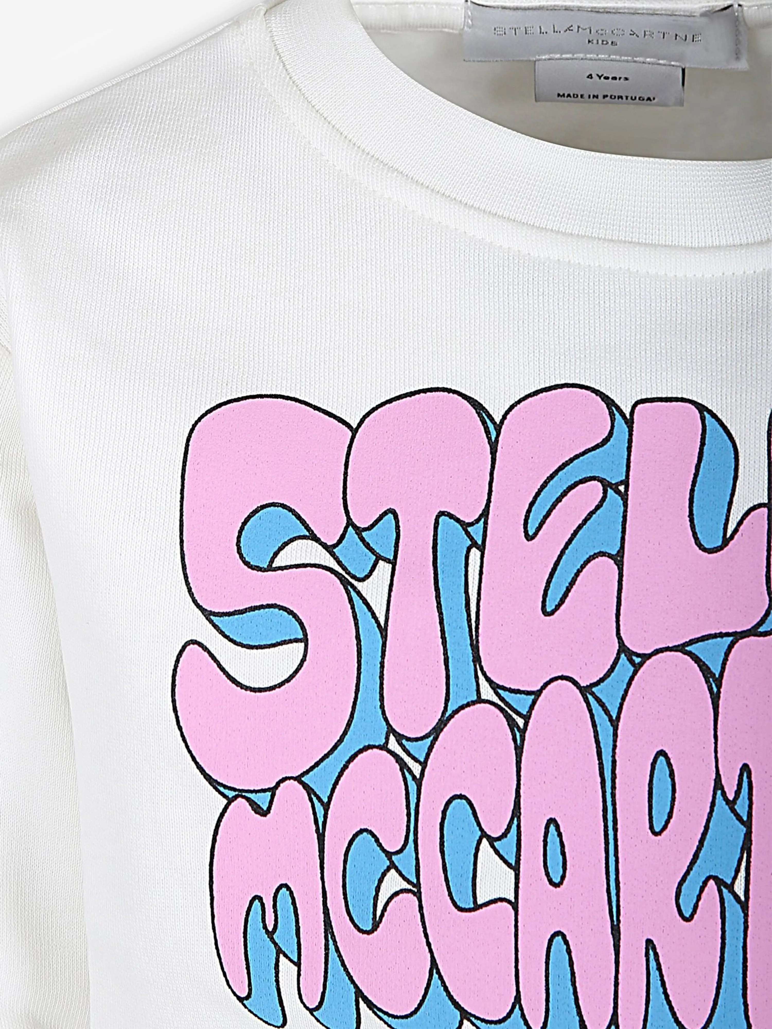 Stella McCartney Girls Logo Print Sweatshirt in Ivory