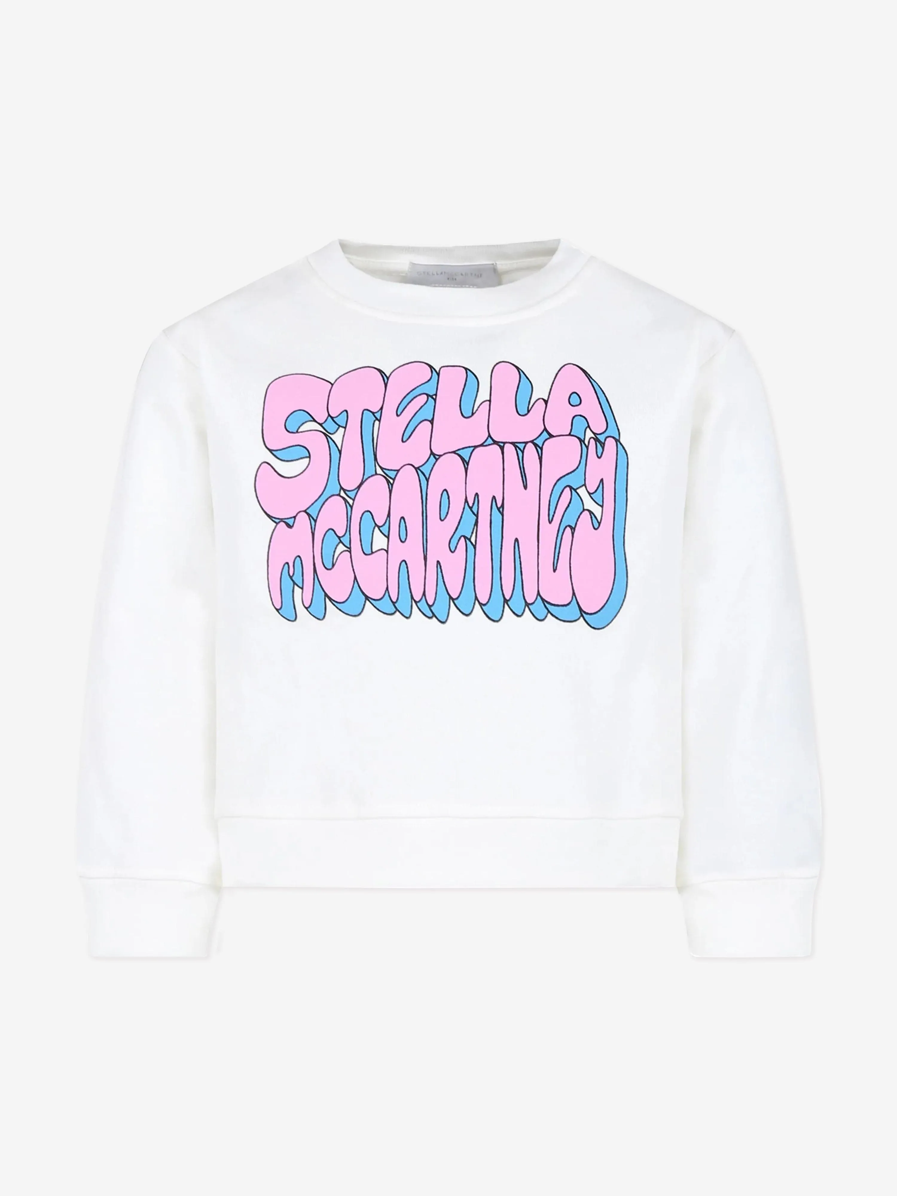Stella McCartney Girls Logo Print Sweatshirt in Ivory