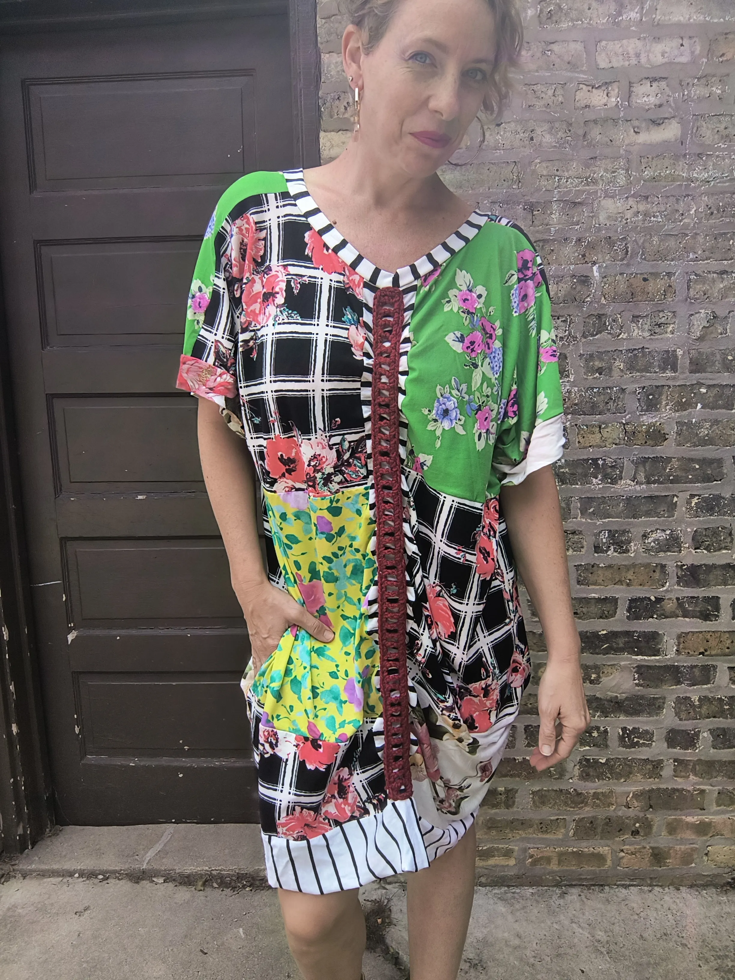 Tammy Dress- Florals/Stripes