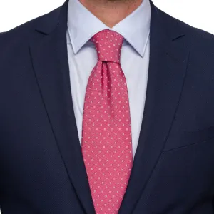 The Refined Elegance Pink Jacquard Silk Tie