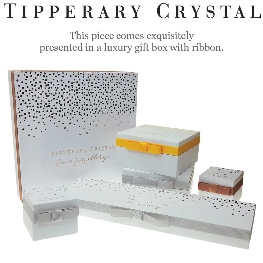 Tipperary Crystal Rose Gold Heart Earrings
