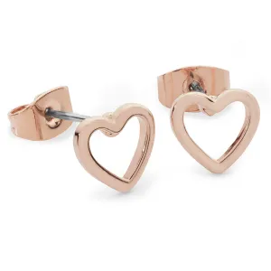 Tipperary Crystal Rose Gold Heart Earrings