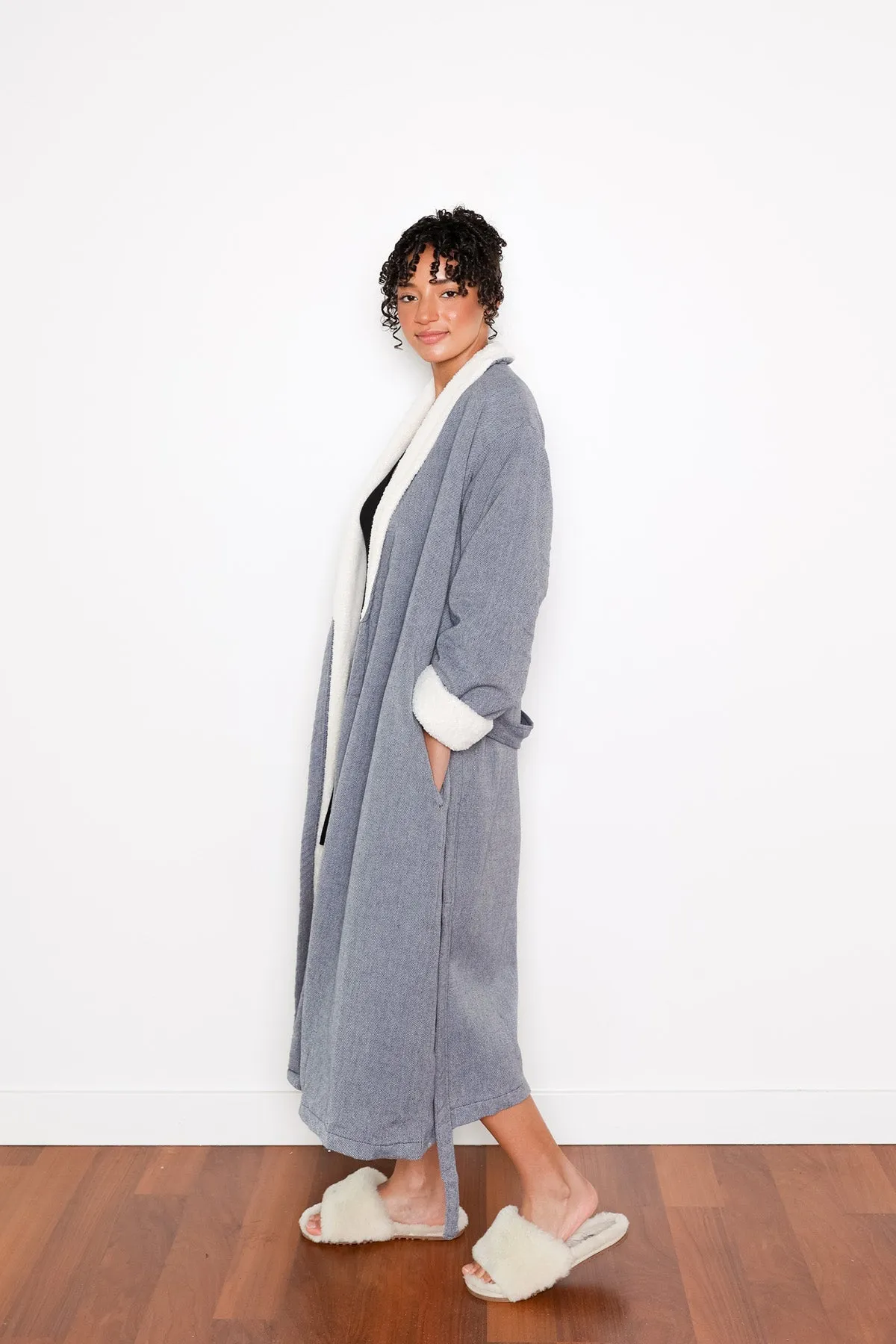 Tofino Towel The Nordic Robe | White, Navy   Grey