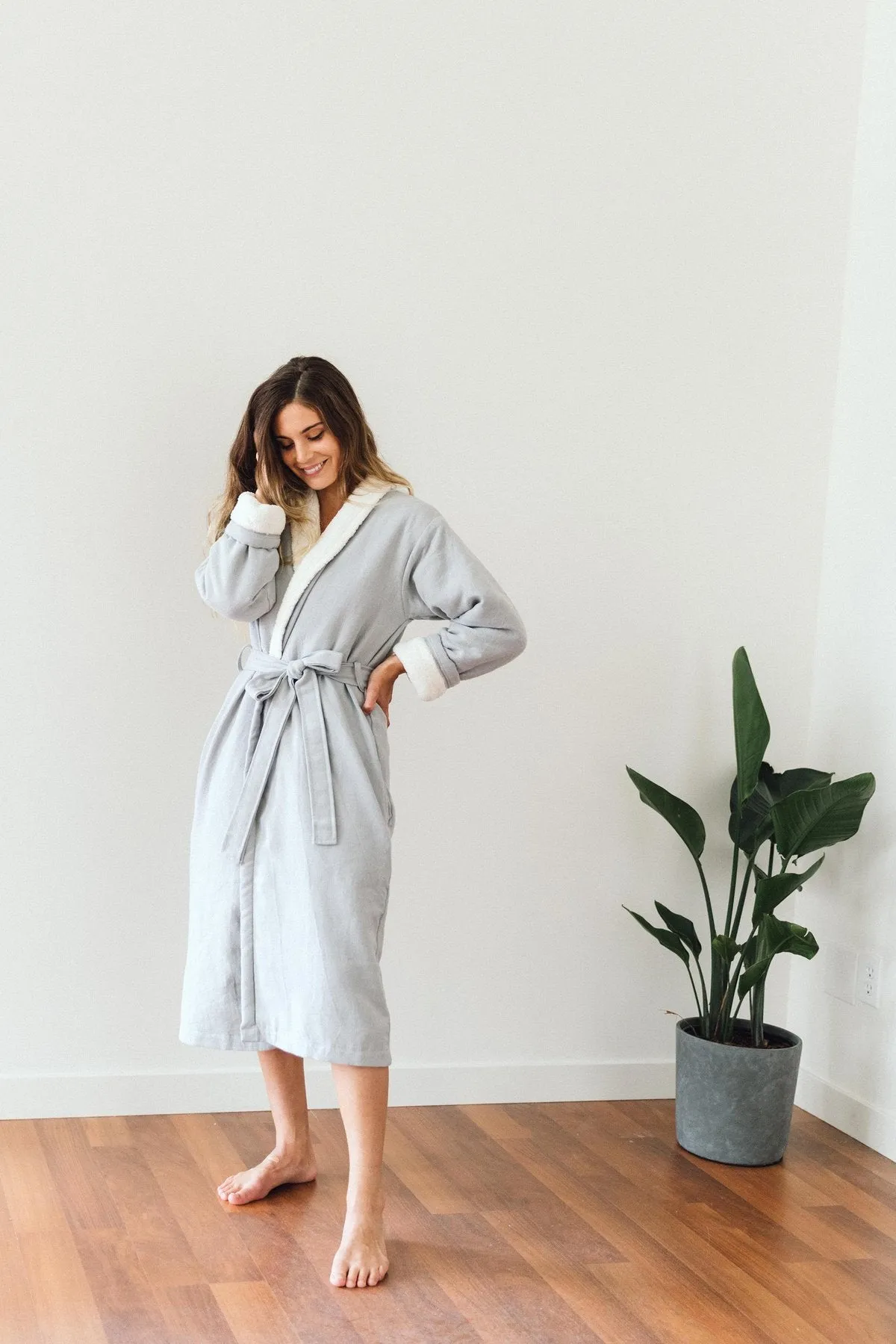 Tofino Towel The Nordic Robe | White, Navy   Grey