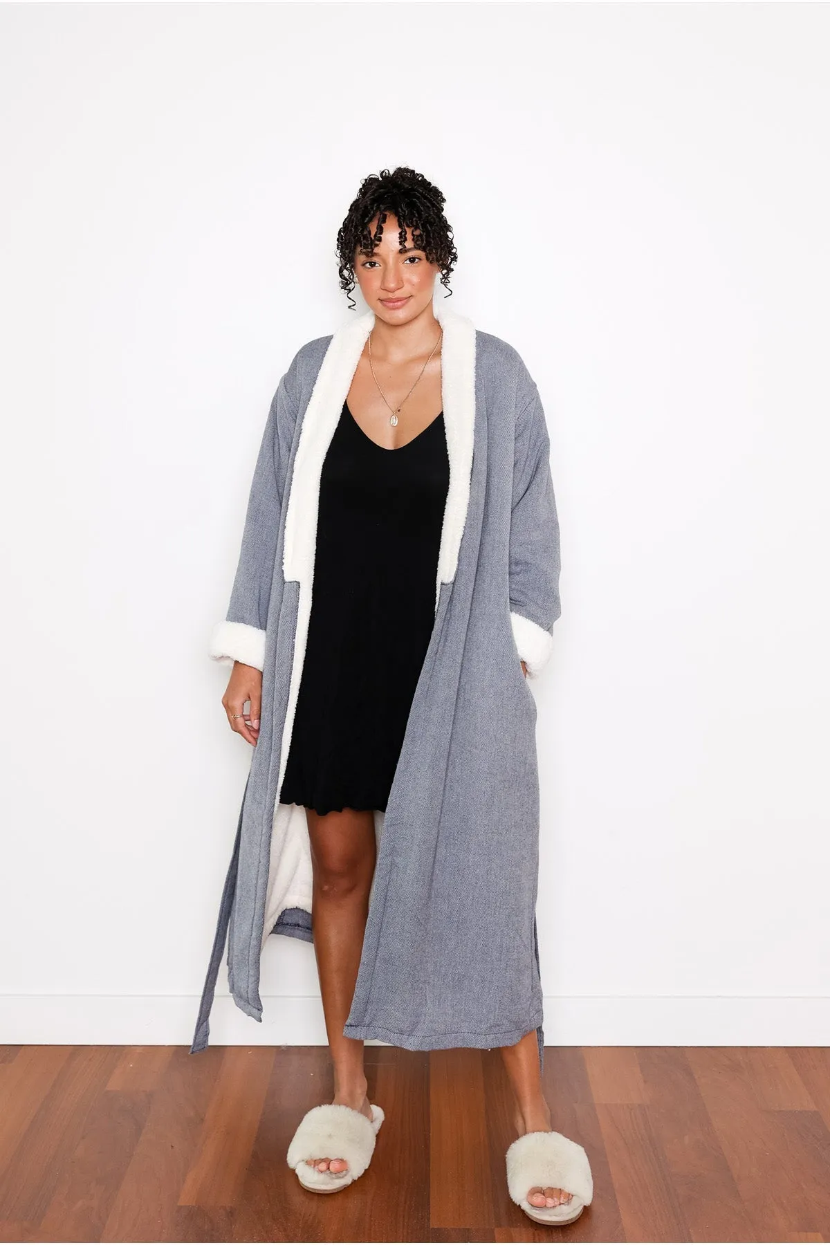 Tofino Towel The Nordic Robe | White, Navy   Grey
