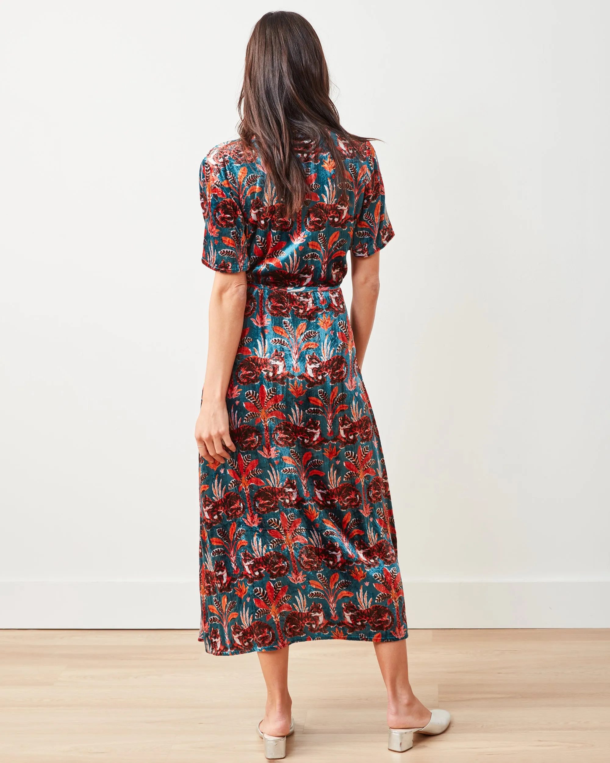 Untamed Tiger - Willow Wrap Dress - Teal Oxide
