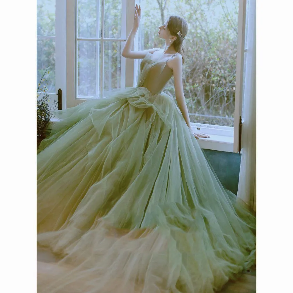 Women's Casual Versatile Green Forest Style Dress