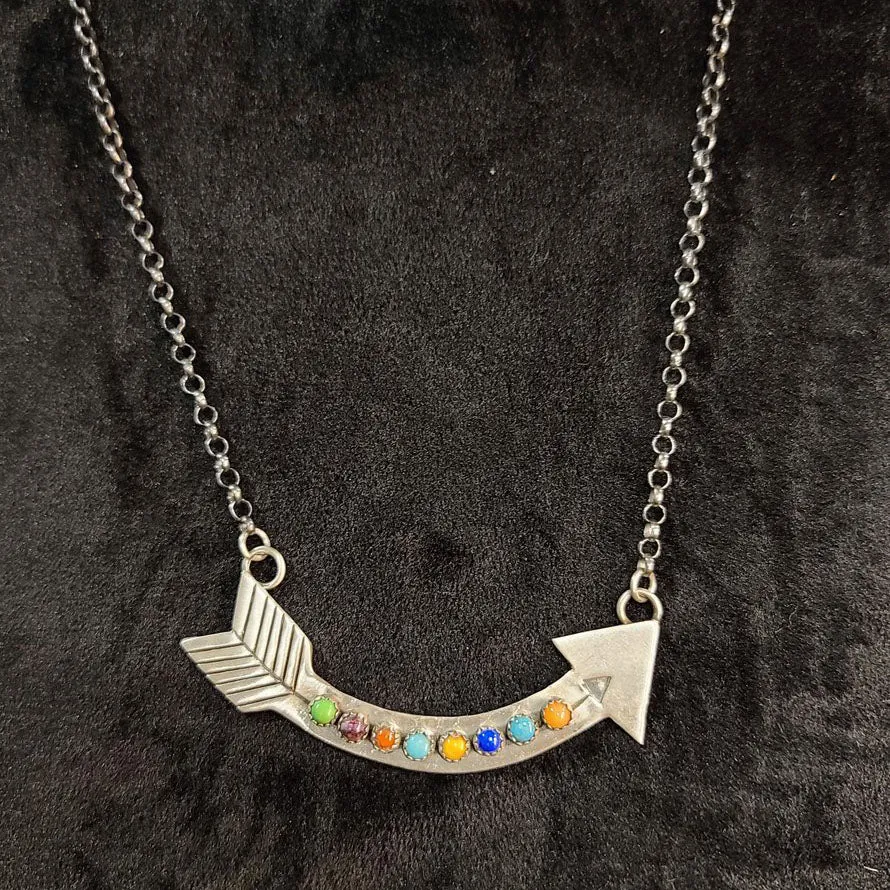 Zuni Multistone Arrow Necklace
